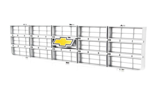 Premium Grille - OE Style w/ Foil Bowtie Emblem - Argent Gray - 77-79 Chevy C/K Pickup Blazer Suburban