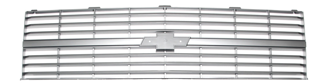 Premium Grille - OE Style w/ Emblem Mount - Argent Gray (Single Headlight) - 83-84 Chevy C/K Pickup Blazer Suburban