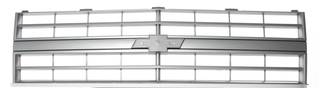 Premium Grille - OE Style w/ Emblem Mount - Argent Gray (Single Headlight) - 85-88 C/K Chevy Pickup Blazer Suburban