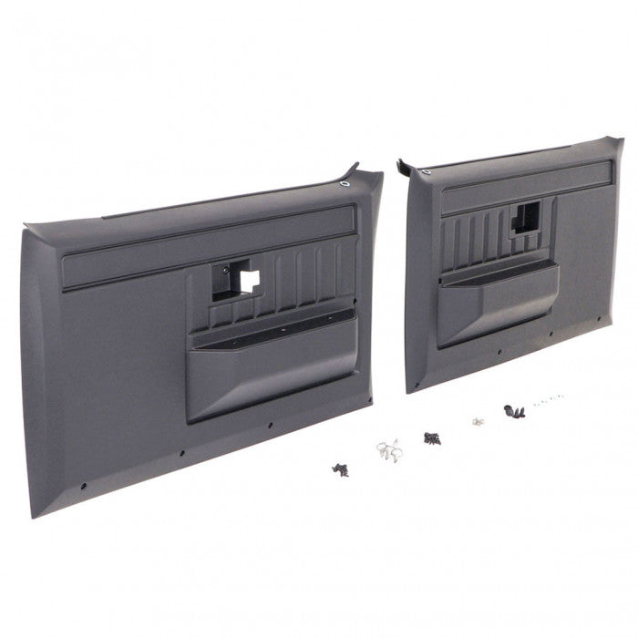 Front Door Panels - Black - Pair - 81-87 Chevy GMC CK Truck Blazer Jimmy Suburban