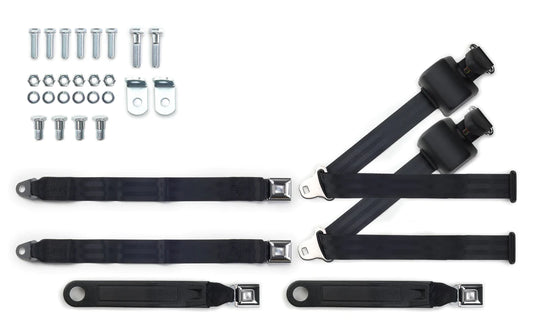 1973-91 GM or Chevrolet Truck Shoulder Belt Kit with Push Button Buckles – For Bench Seats