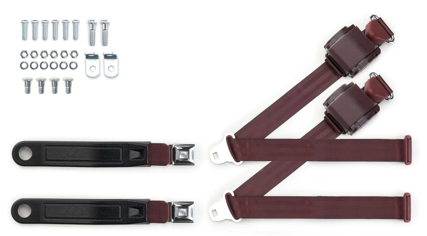 1973-91 GM or Chevrolet Truck Shoulder Belt Kit with Push Button Buckles – For Bucket Seats